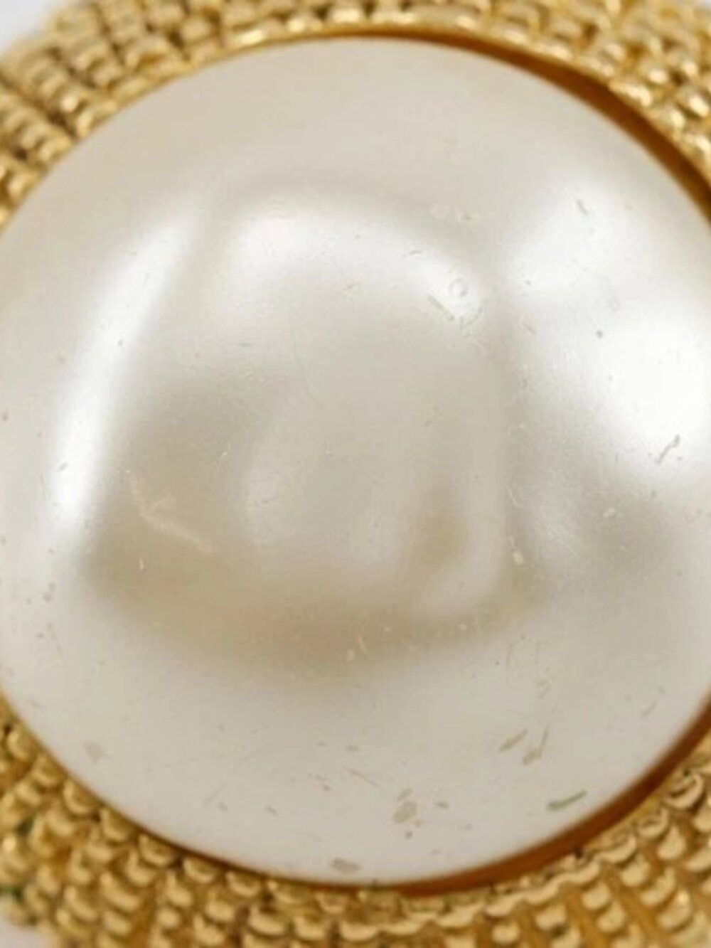 CHANEL Earring vintage Plated Gold/Fake pearl 29.5g Women - Picture 6 of 10